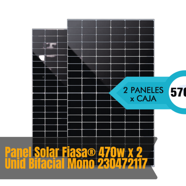 Panel Solar Fiasa® 470w x 2 Unid Bifacial Mono 230472117