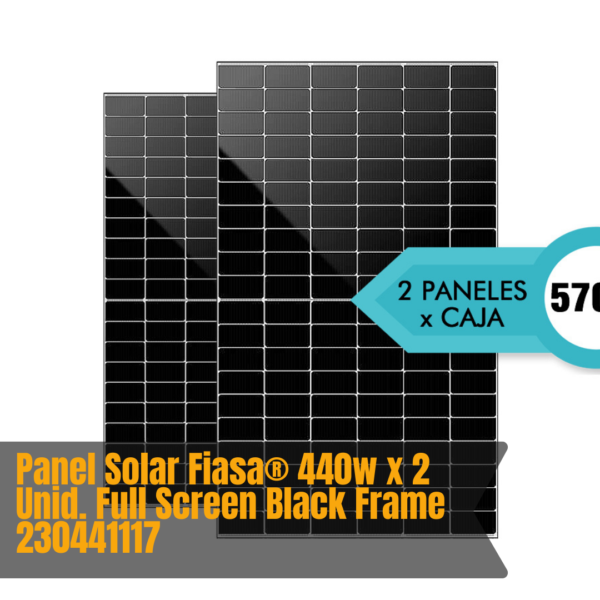 Panel Solar Fiasa® 440w x 2 Unid. Full Screen Black Frame 230441117